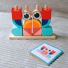 TOOKY TOY Drewniana układanka sześcienna Krab Pastelowy