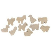 Drewniane figurki z farmy - pionki do gry