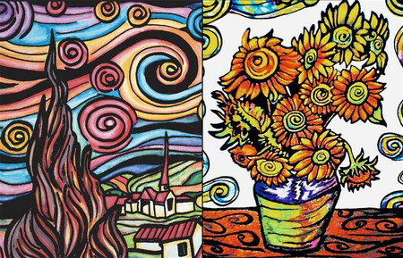 Notatnik Welwetowy A5 do samodzielnego pokolorowania Vincent van Gogh