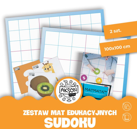 Mata animacyjna SUDOKU 100x100 cm+ karty PDF+ książka MATMATA zestaw
