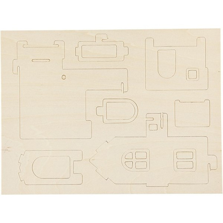 Puzzle 3D drewniane dom wariant 4