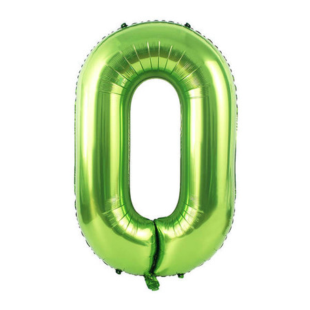 Balon foliowy CYFRA ZIELONA 40" 85 cm (na hel lub powietrze)