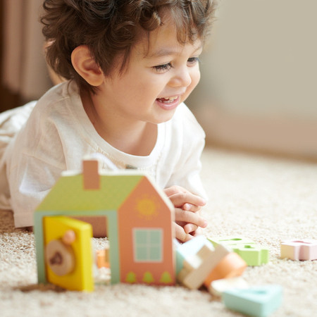 CLASSIC WORLD Drewniana Przeplatanka Klocki do Nawlekania Klucze i Drzwi 11 el.