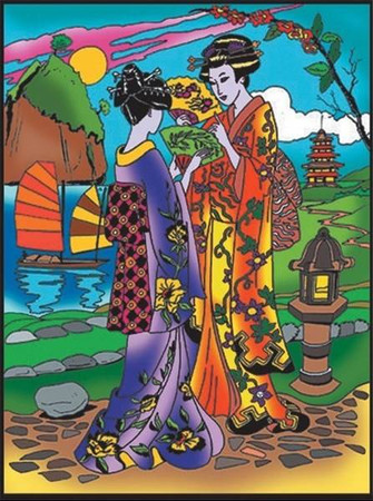 Kolorowanka Welwetowa 47x35 Gejsze