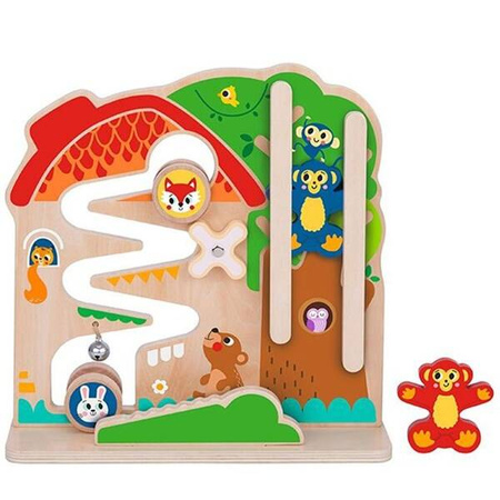 TOOKY TOY Drewniana Tablica Manipulacyjna Montessori