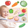 VIGA Drewniane Puzzle Układanka Montessori 2w1 Figurki Warzywa