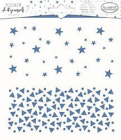 Szablon 15x15cm Trójkąty i Gwiazdki