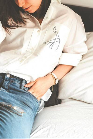 Zestaw do wyszywania na ubraniach Line Art