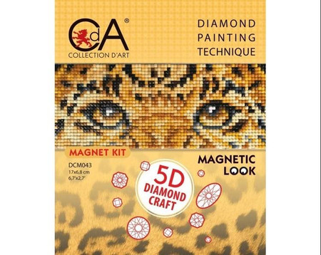 Diamentowa Mozaika z magnesem Oczy Jaguar