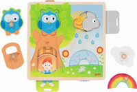 Drewniana układanka interaktywna Pogoda Goki 57339