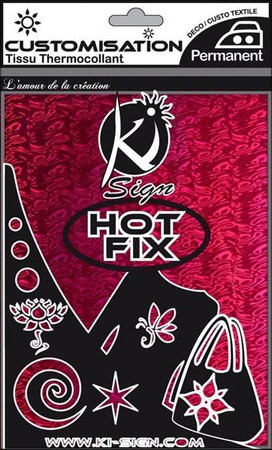 Naprasowanka arkusz 20x15cm Holo Fale Róż