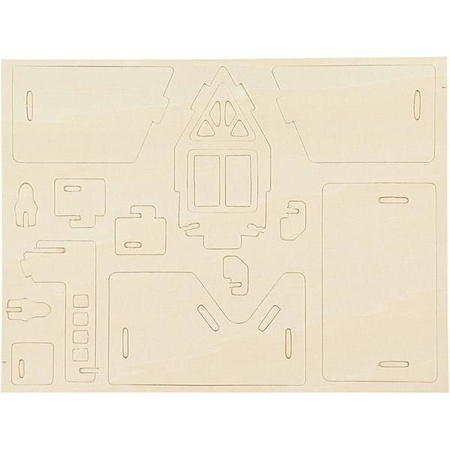 Puzzle 3D drewniane dom wariant 4