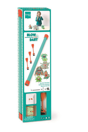 Scratch, Dmuchawka XL / 3 lotki przyssawki /  5 celów STWORKI