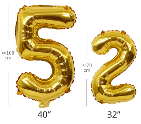 Balon foliowy CYFRA RÓŻOWA 32" 67 cm (na hel lub powietrze)