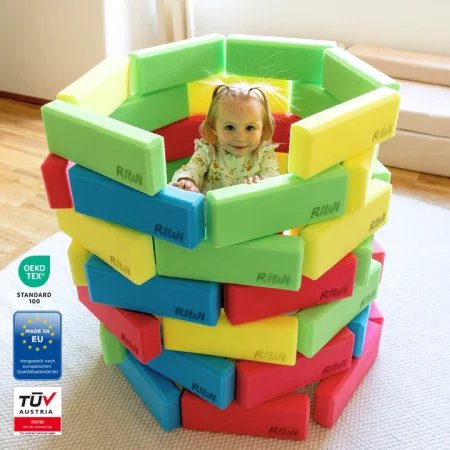 Piankowe klocki konstrukcyjne Compact Riwi