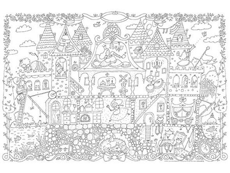 Kolorowanka podłogowa XXL - Zamek Księżniczek 4l+ MONUMI