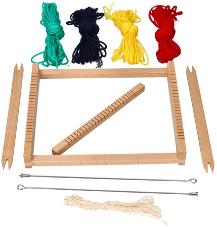 Krosno drewniane Goki - mały warsztat tkacki 22x19cm