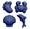 Silikonowe Foremki do piasku 4 szt. Scrunch - Granatowy