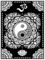Kolorowanka Welwetowa 29,7x21 Mandala Yin Yang