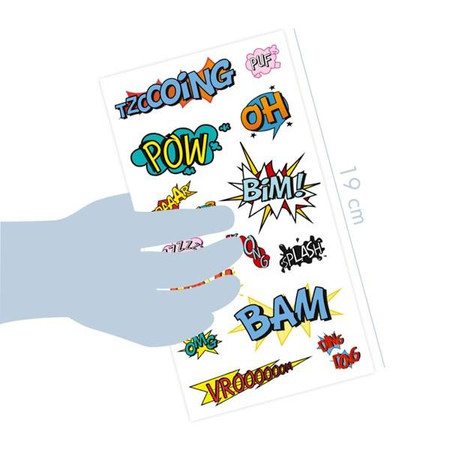Kalkomanie komiksowe onomatopeje