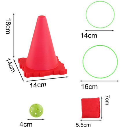 WOOPIE Zestaw Gier Ogrodowych 3w1 Pachołki Obręcze Woreczki 30 el.