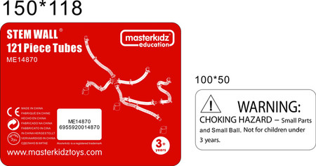 MASTERKIDZ System Rur Do Tablicy STEM 121 elementów