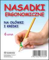 Nasadki ergonomiczne na ołówki i kredki korygujące nieprawidłowy uchwyt 6 sztuk