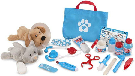 Mobilna pomoc weterynaryjna Mały weterynarz 18520-Melissa & Doug, zabawy ze zwierzętami