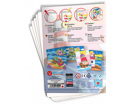 Album do kolorowania piaskiem Morskie Zwierzątka 5l+ SABBIARELLI