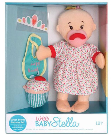 Pachnąca pluszowa lalka Baby Stella Urodziny, 152930-Manhattan Toy, lalki szmaciane