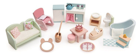 Zestaw mebelków do domku, Tender Leaf Toys