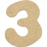 Cyfra 3 z MDF H: 4 cm 10 szt.