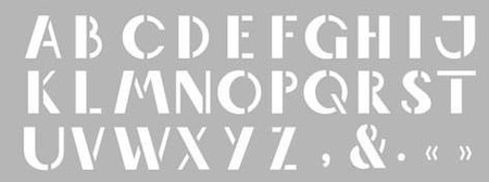 Szablon Dekor 15x40 cm Alfabet nr. 4