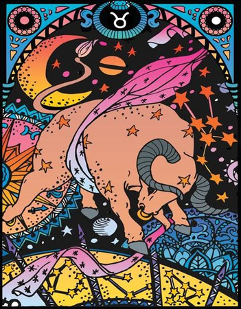 Kolorowanka Welwetowa 29,7x21 Zodiak Byk