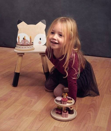 Drewniana krzesełko, Lisek, kolekcja mebli Forest, Tender Leaf Toys