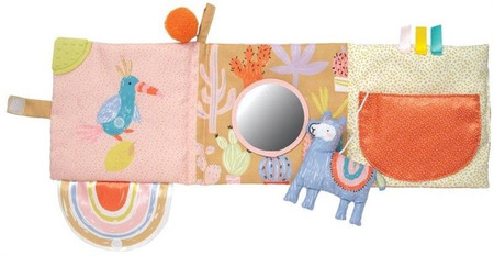 Miękka książeczka dla niemowlaka Lama 218430-Manhattan Toy, zabawki dla najmłodszych