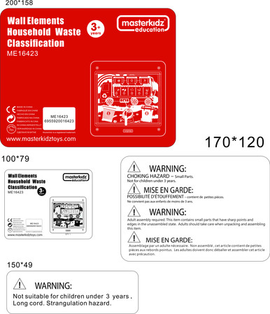 MASTERKIDZ Tablica Edukacyjna Segregacja Odpadów