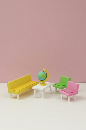 Zestaw kreatywny salon meble do domku dla lalek, zabawka dla dzieci, Lundby