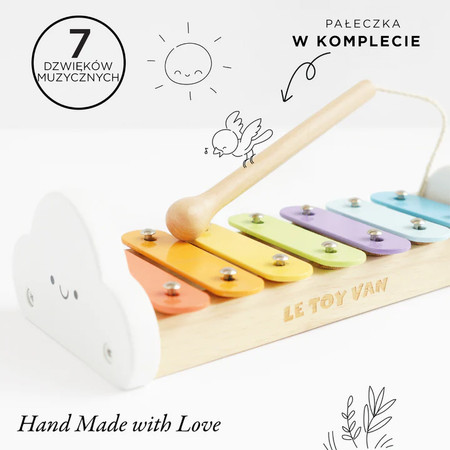 Drewniane pierwsze cymbałki, zabawka, instrument muzyczny dzieci Le Toy Van