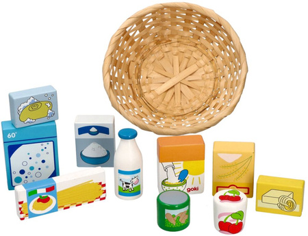 Koszyczek pełen produktów spożywczych Goki