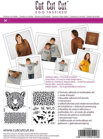 2 Szablony A4 samoprzylepne Dzikość