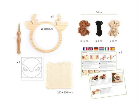 Zestaw Punch Needle Jelonek D: 15 cm