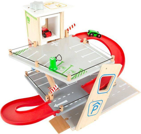 Parking dla dzieci garaż premium z myjnią, windą, stacją samochodów elektrycznych, stacją benzynową 11676- Small Foot, zabawki dla chłopców i dziewczynek
