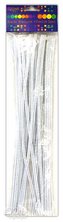 Druciki kreatywne 0,4x30cm białe 25 sztuk