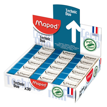 Gumka Duo Dwustronna Biało-Niebieska 1 szt.