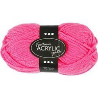 Włóczka akryl Fantasia Neon-Różowa 50 g