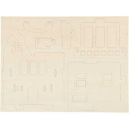 Puzzle 3D drewniane dom wariant 4