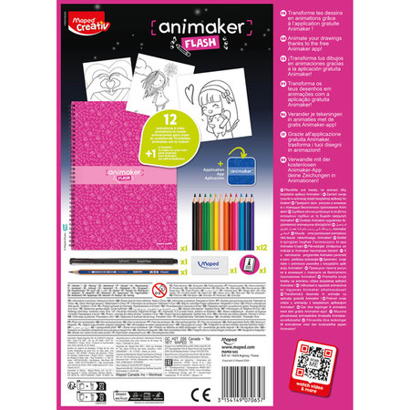 Maped Creativ Zestaw plastyczny do animacji poklatkowej Animaker Flash Poetic