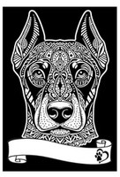 Kolorowanka Welwetowa A4 Doberman