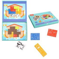 TOOKY TOY Układanka Magnetyczna Logiczna Puzzle Tetris Arka Noego 26 el.